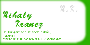 mihaly krancz business card